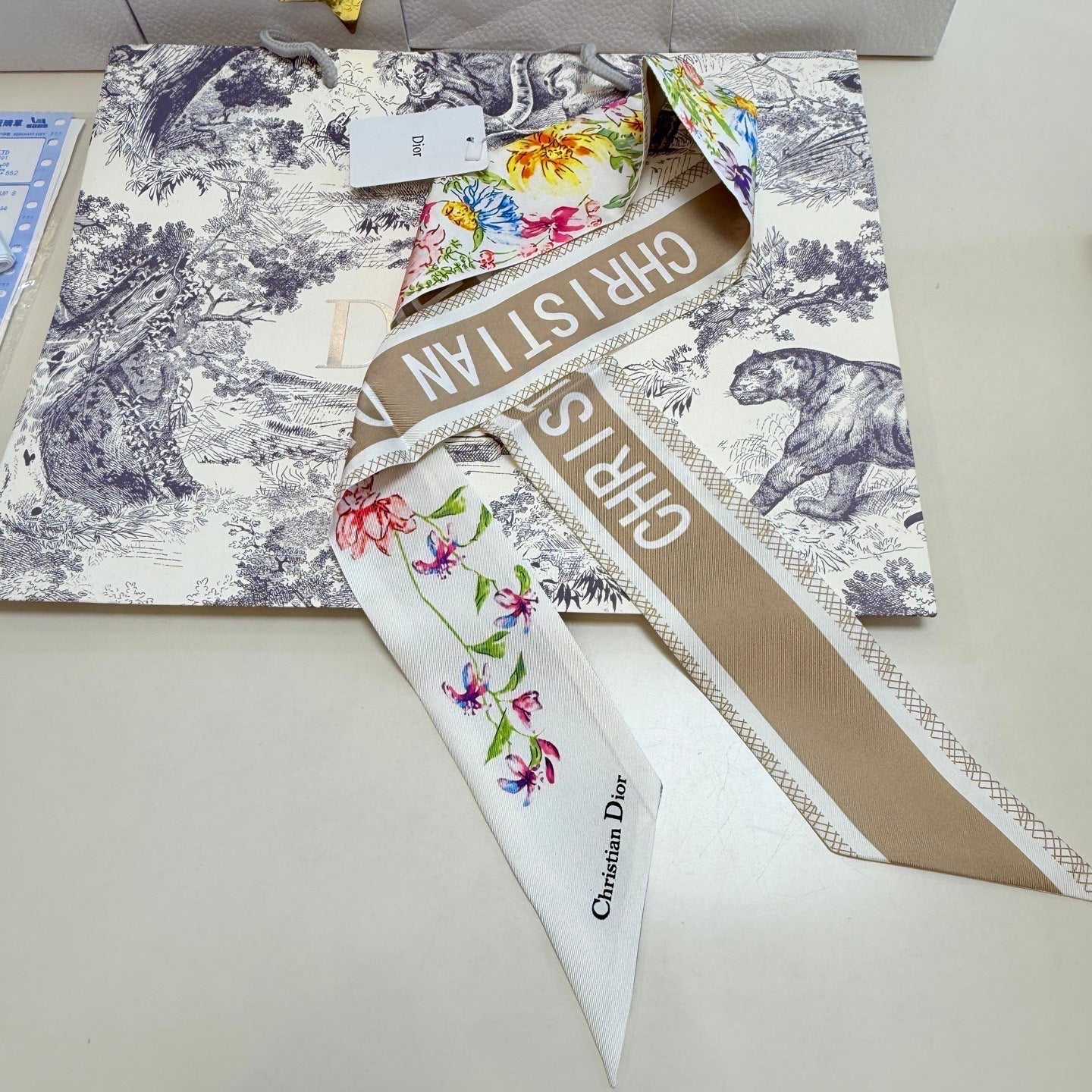 DIOR 26S SCARF 100CM IN SILK 316497