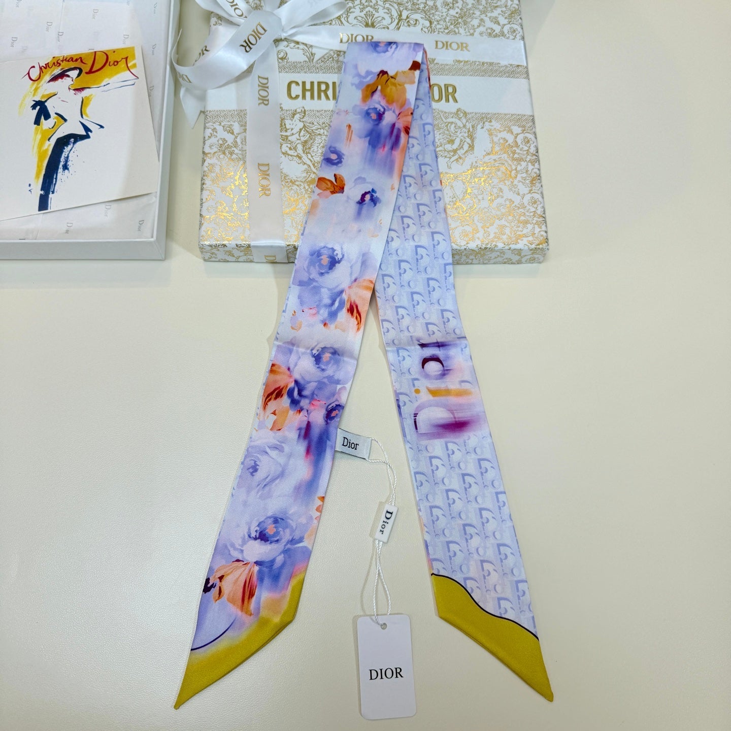 DIOR 26S SCARF 105CM IN SILK 316503