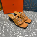 IZZY 50 MM SANDAL IN BRONZE BROWN SHEEPSKIN