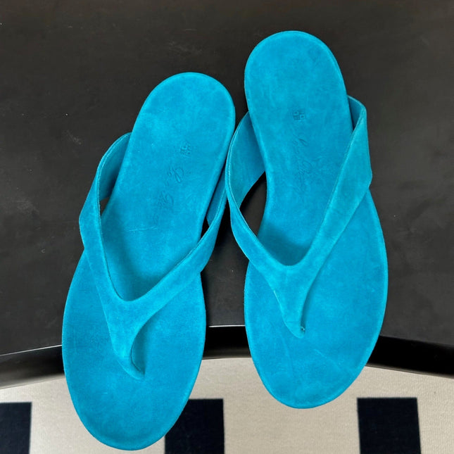 LP 26S THONG SANDALS IN BLUE SUEDE