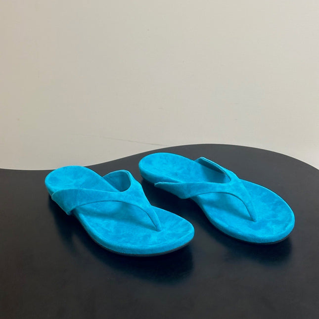 LP 26S THONG SANDALS IN BLUE SUEDE