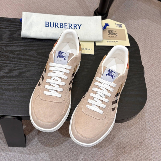 BURBERRY 26S SNEAKERS IN SAND BEIGE SUEDE