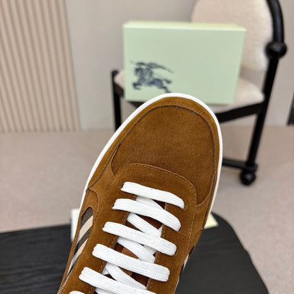 BURBERRY 26S SNEAKERS IN BROWN SUEDE