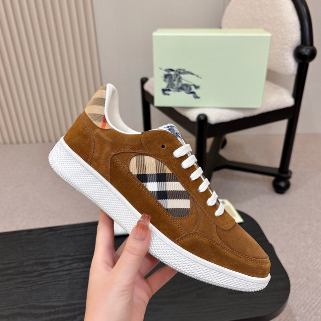 BURBERRY 26S SNEAKERS IN BROWN SUEDE