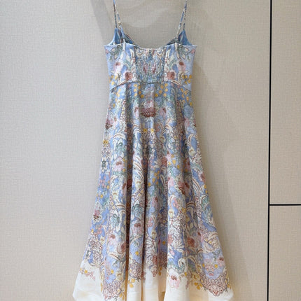 ZIMMERMANN 26S PATTERNED SPAGHETTI STRAP DRESS STYLE 73