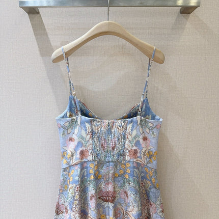ZIMMERMANN 26S PATTERNED SPAGHETTI STRAP DRESS STYLE 73