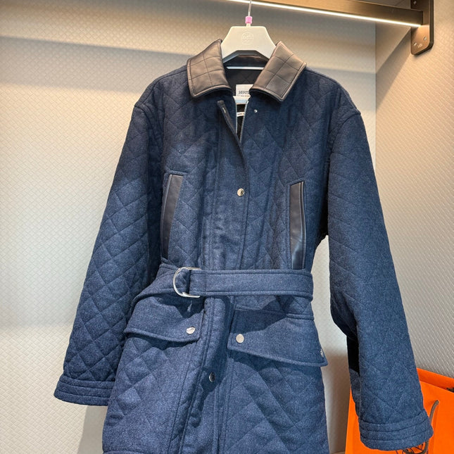 HERMES 25S QUILTED COTTON JACKET 376