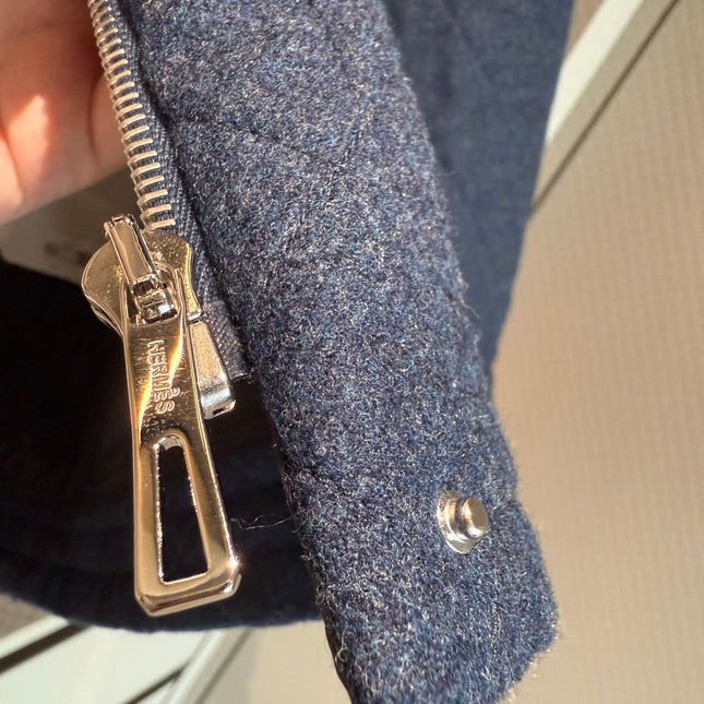 HERMES 25S QUILTED COTTON JACKET 376