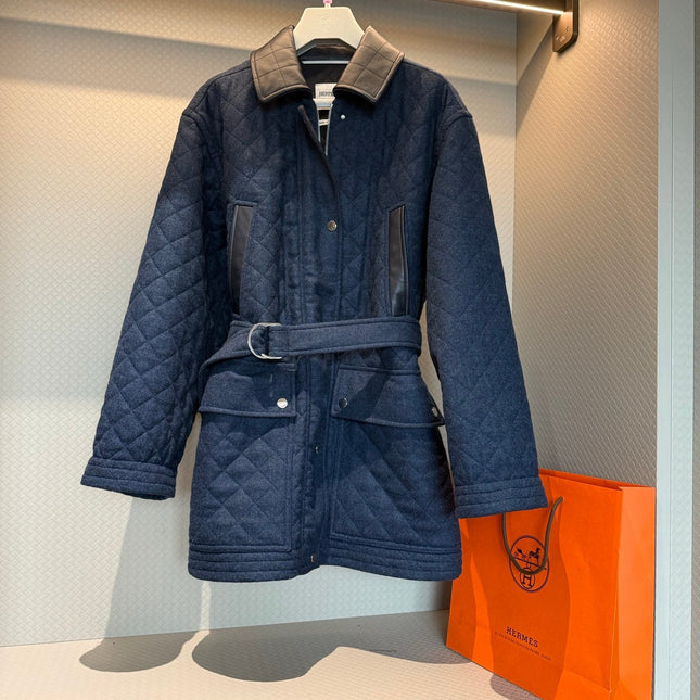 HERMES 25S QUILTED COTTON JACKET 376