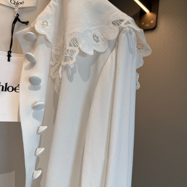ELEGANT CHLOE WHITE BLOUSE