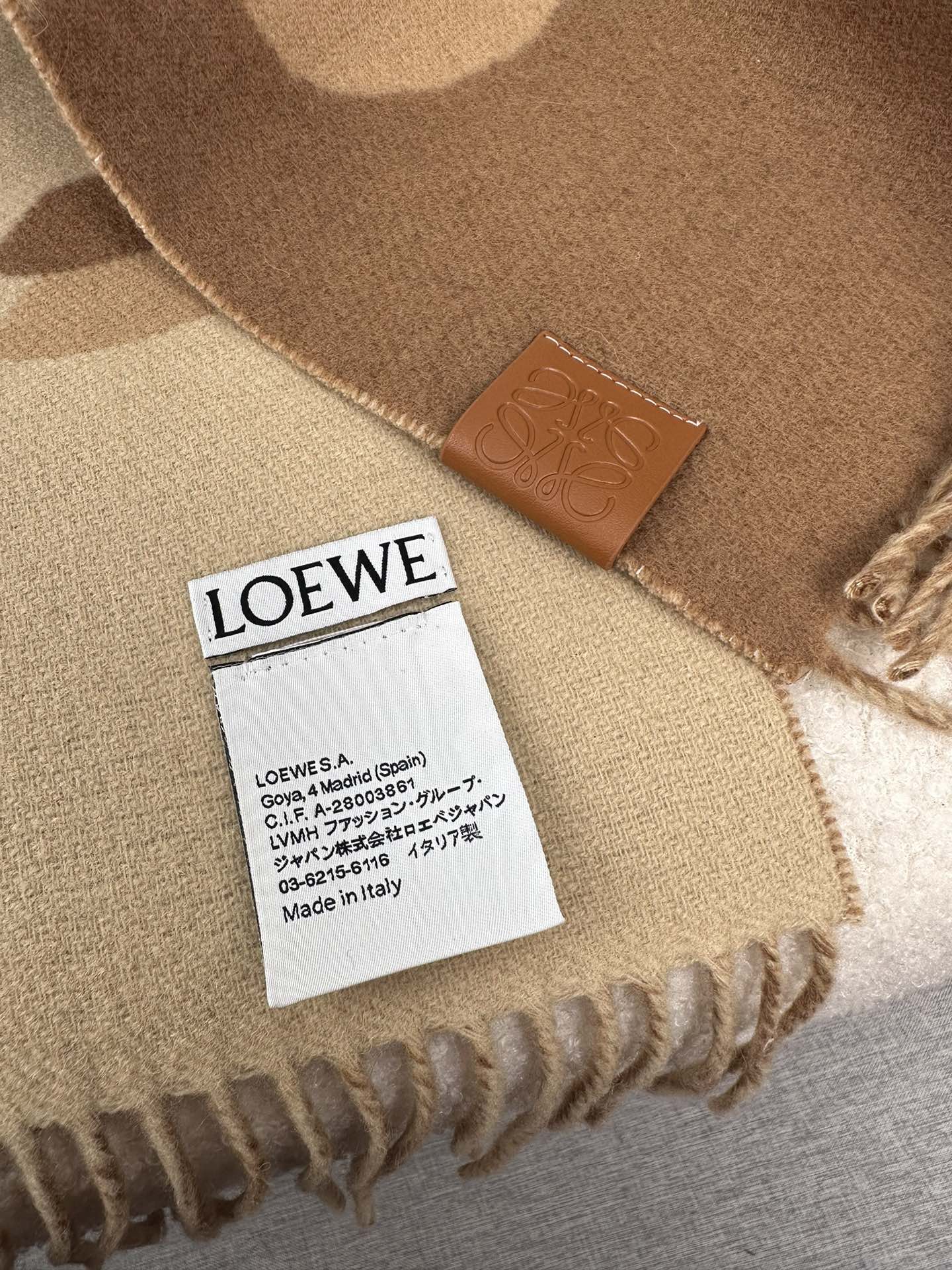 LOEWE 26S SCARF 180 IN CASHMERE 508523