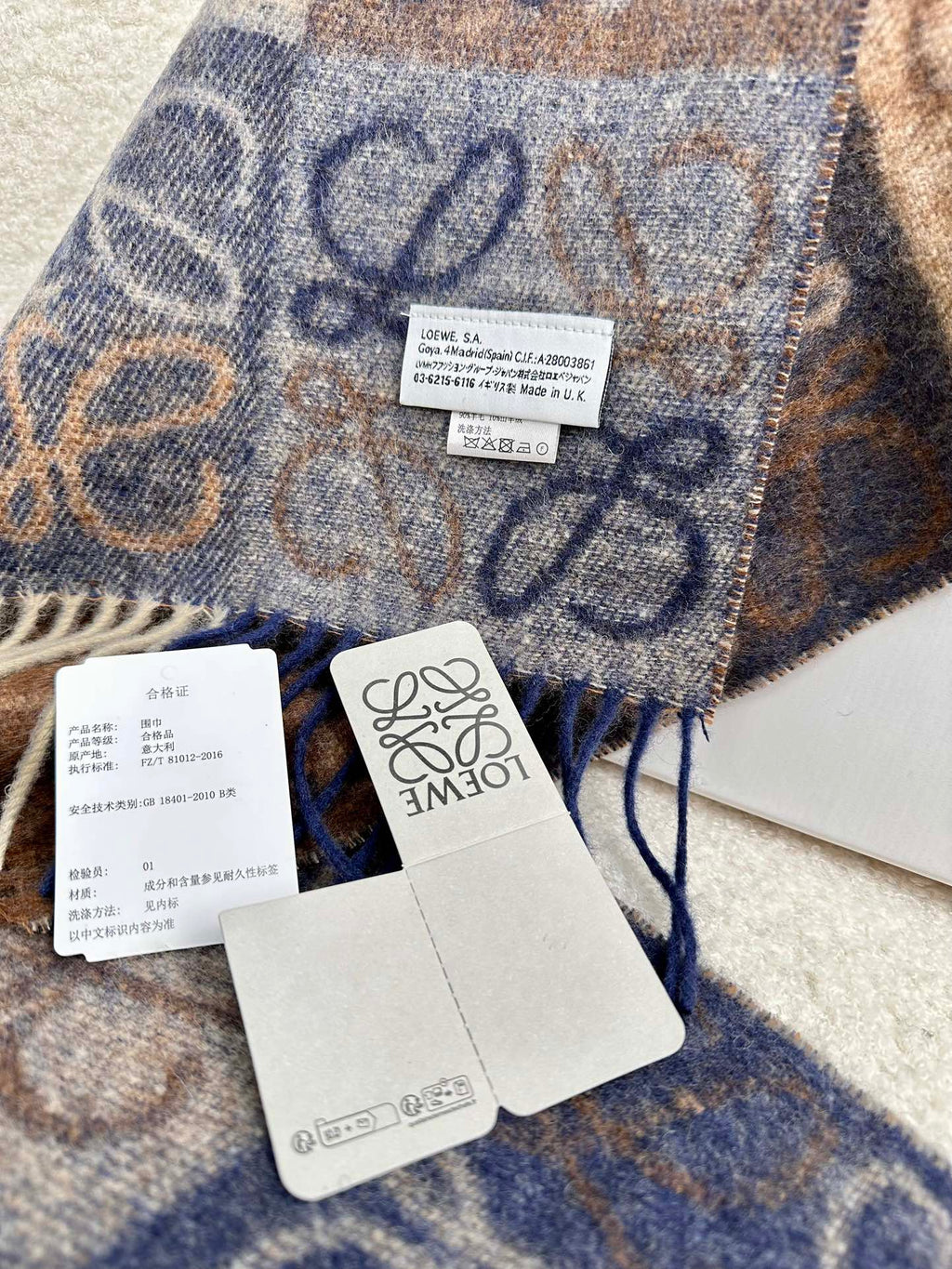LOEWE 26S SCARF 200 IN CASHMERE 126269