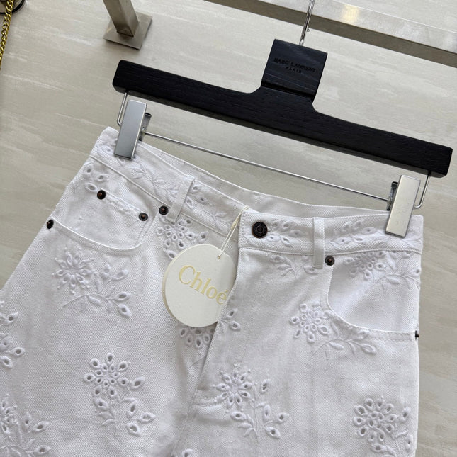 CHLOE 25S WHITE PANTS STYLE 002