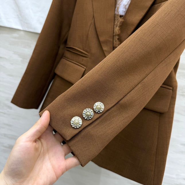 CHANEL 26S LACE-TRIMMED BLAZER 810