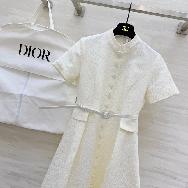DIOR 26S SHORT-SLEEVE LONG DRESS 1071
