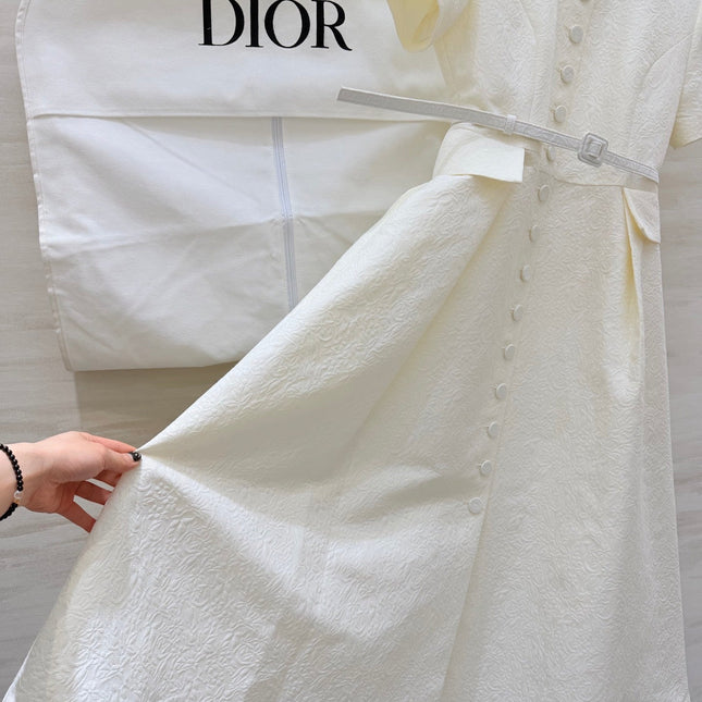 DIOR 26S SHORT-SLEEVE LONG DRESS 1071