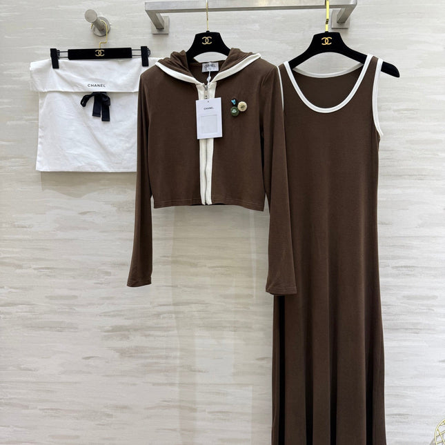 CHANEL 26S JACKET AND SLEEVELESS DRESS SET 961