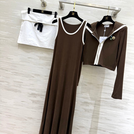 CHANEL 26S JACKET AND SLEEVELESS DRESS SET 961