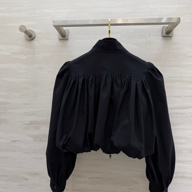 CHLOE BOULE JACKET IN BLACK COTTON