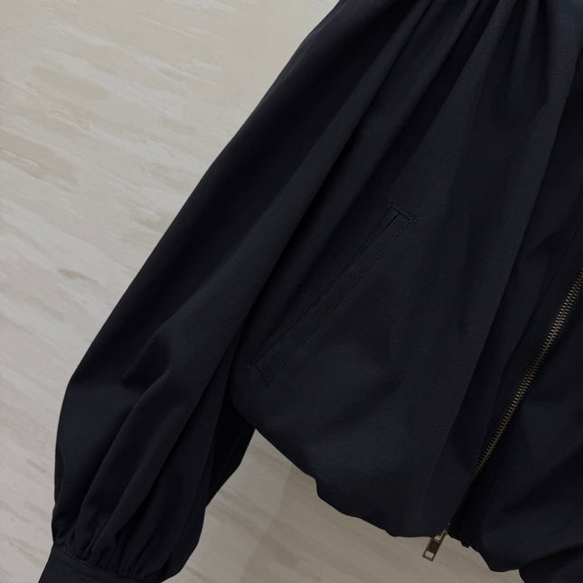 CHLOE BOULE JACKET IN BLACK COTTON
