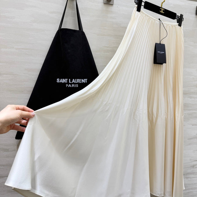 YSL 26S PLEATED MIDI SKIRT 270