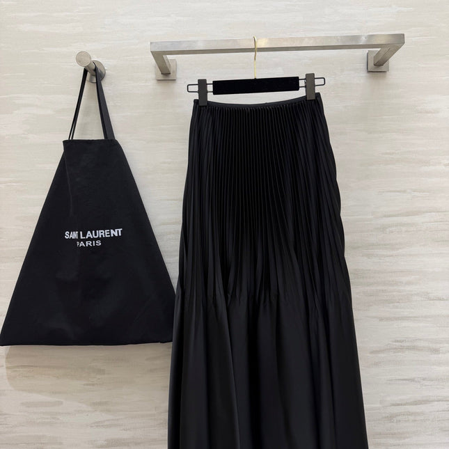 YSL 26S PLEATED MIDI SKIRT 267