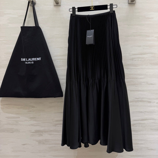YSL 26S PLEATED MIDI SKIRT 267