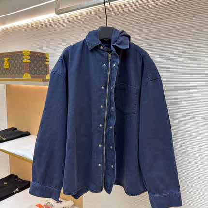 BALENCIAGA 26S HOODED DENIM JACKET 200