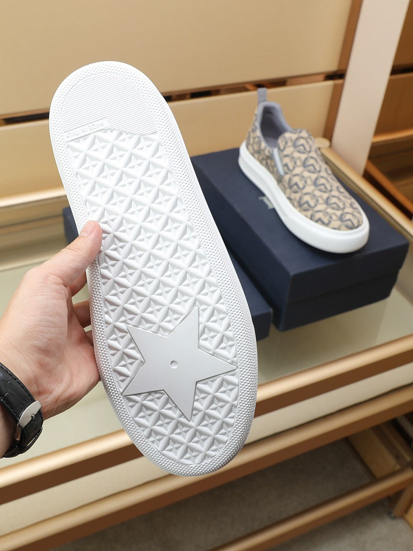 CD SOLAR SLIP-ON BEIGE MIX GRAY FABRIC