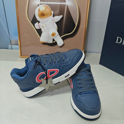 DIOR 26S LOW-TOP SNEAKER IN DARK BLUE CALFSKIN