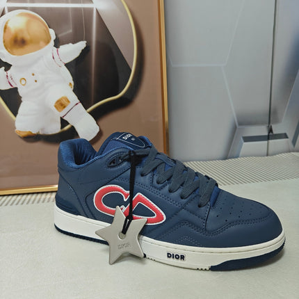 DIOR 26S LOW-TOP SNEAKER IN DARK BLUE CALFSKIN