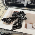 BLACK WRINKLED SILK SCRUNCHIE 432869