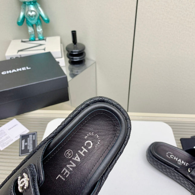 DAD SANDALS 3 STRAPS IN BLACK CALFSKIN