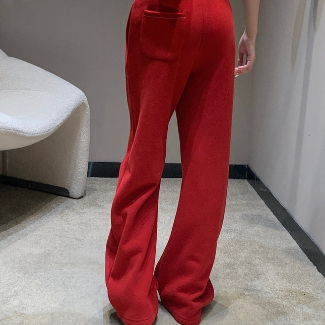 HERMES 25S FLEECE-LINED WIDE-LEG PANTS 441