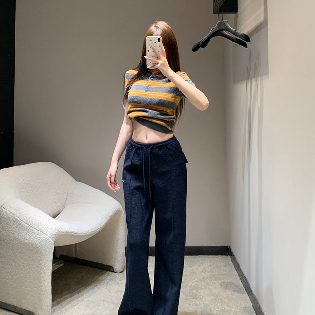 MIUMIU WIDE-LEG PANTS STYLE 656