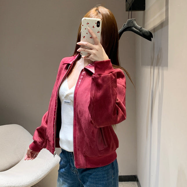 HERMES 25S SUEDE JACKET 385