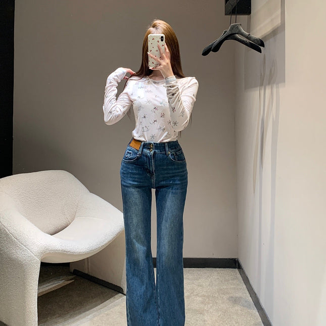 LP 26S JEANS WITH TWO BOW DETAILS 621