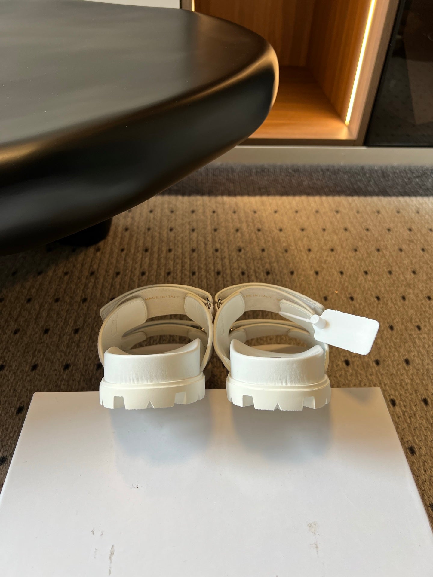 PRADA 26S DOUBLE STRAP SLIDES 35MM IN IVORY WHITE SUEDE