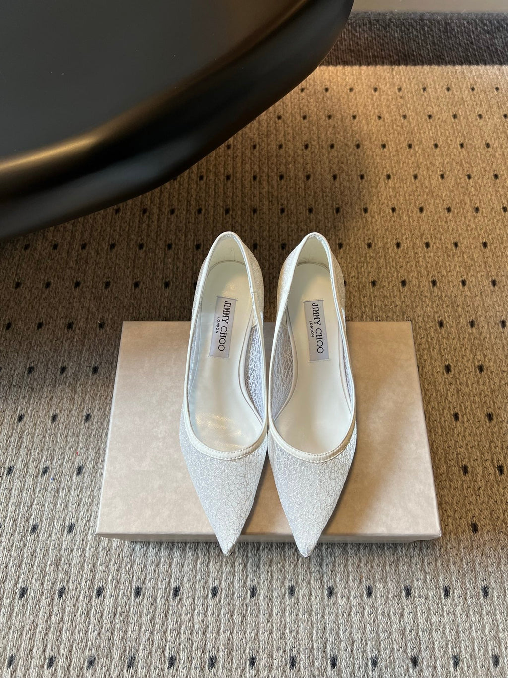 JIMMY CHOO 26S HIGH HEELS 60 MM IN WHITE MESH