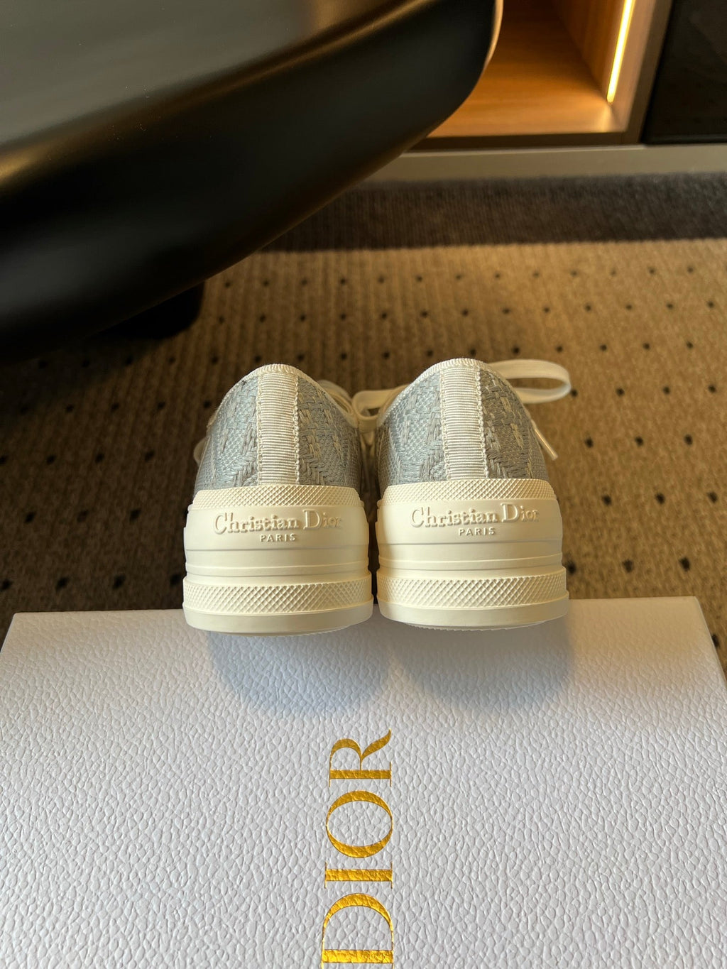 DIOR 26S LOW-TOP SNEAKER 50MM IN BLUE GREY OBLIQUE EMBROIDERED CANVAS