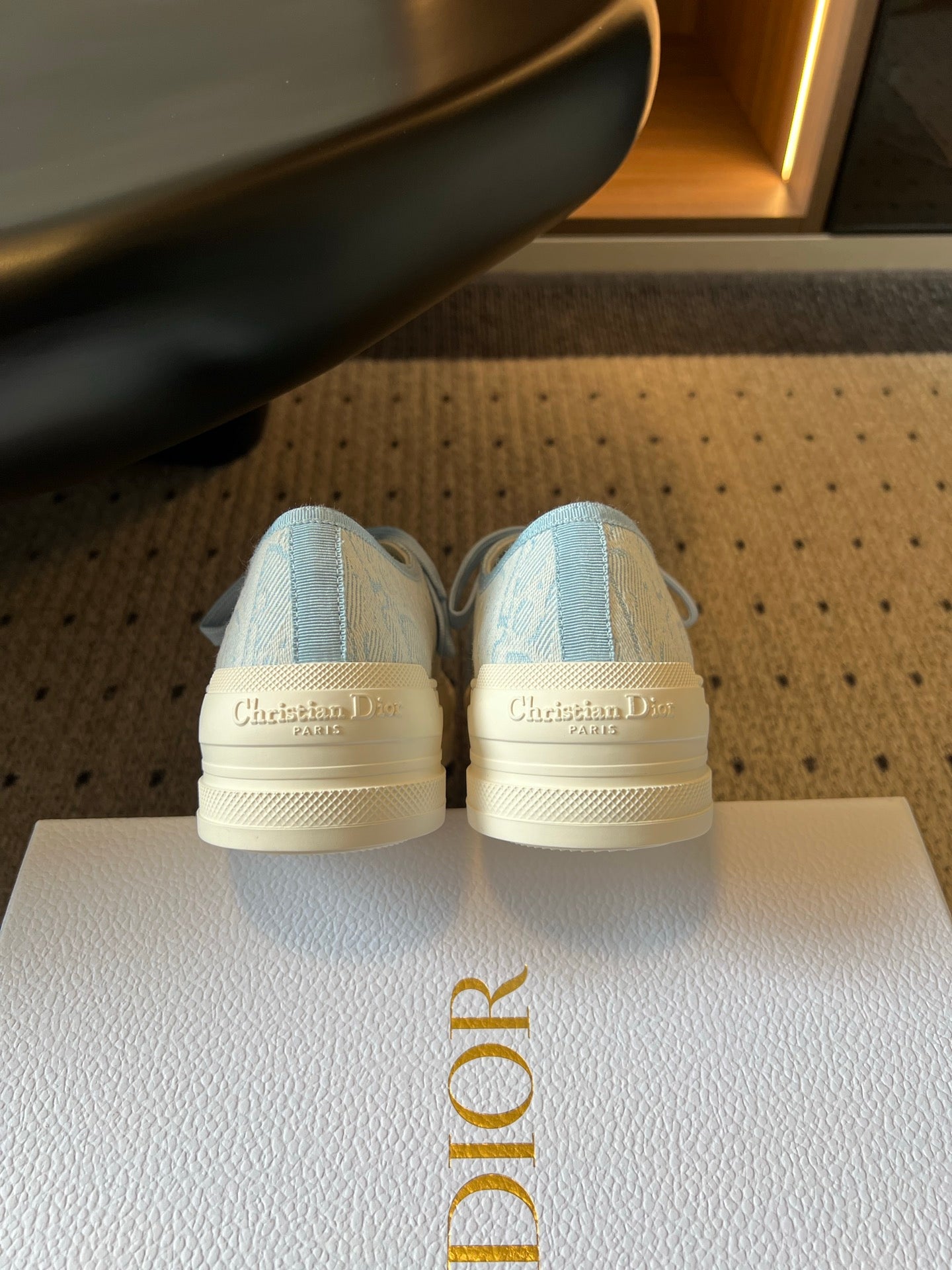 DIOR 26S LOW-TOP SNEAKER 50MM IN LIGHT BLUE OBLIQUE EMBROIDERED CANVAS