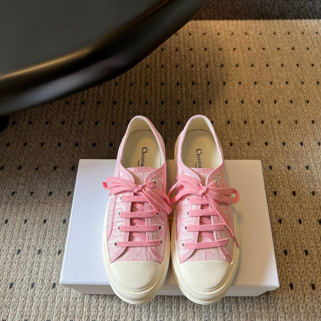 DIOR 26S LOW-TOP SNEAKER 50MM IN LIGHT PINK OBLIQUE EMBROIDERED CANVAS