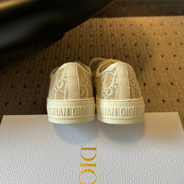 DIOR 26S LOW-TOP SNEAKER 35MM IN BEIGE OBLIQUE EMBROIDERED CANVAS