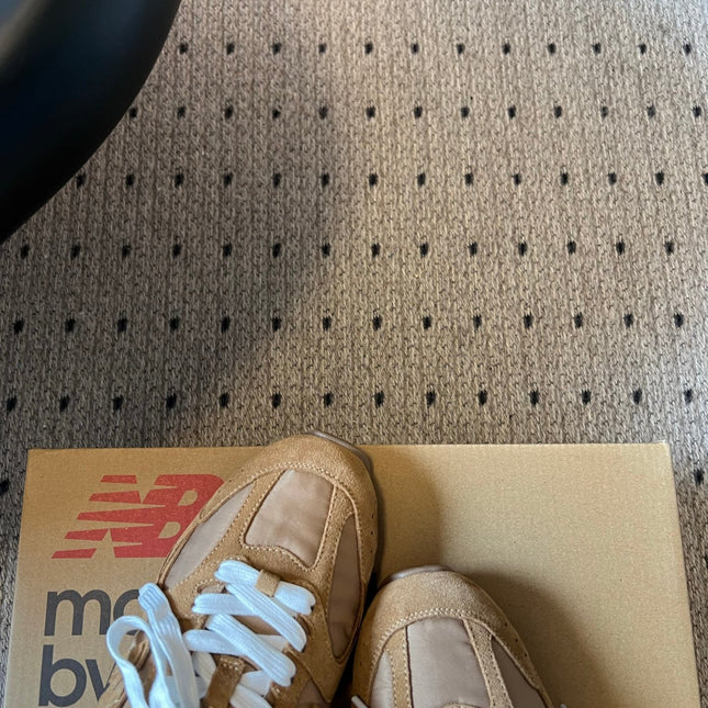 MIUMIU 26S SNEAKER MULES IN CAMEL BROWN SUEDE MIX FABRIC