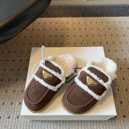 PRADA 26S MULES IN CHOCOLATE BROWN SUEDE