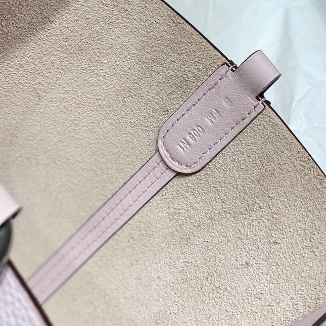 HERMES 25S IN THE LOOP 18 IN LIGHT PINK CALFSKIN SILVER HARDWARE