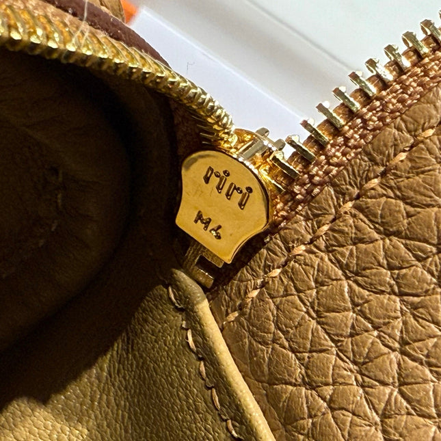 HERMES 25S MINI LINDY 19 IN BROWN CALFSKIN GOLD HARDWARE