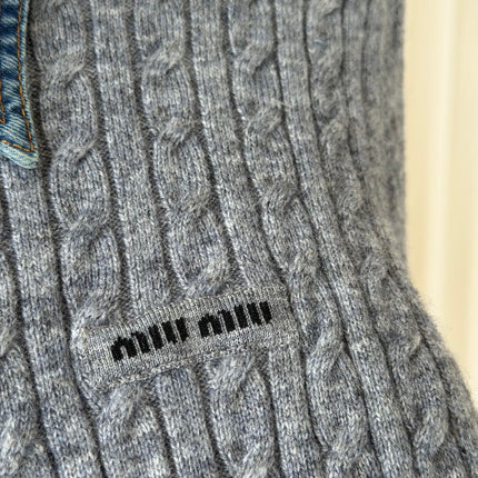 MIUMIU 26S COLLAR KNIT CARDIGAN 1573