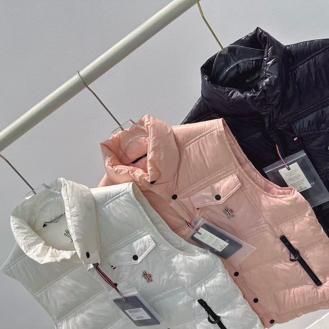 MONCLER 25S DOWN VEST IN PINK 033