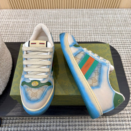 GUCCI 26S SNEAKERS IN BLUE GRADIENT CANVAS